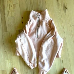 Lulu Crop half zip sweatshirt